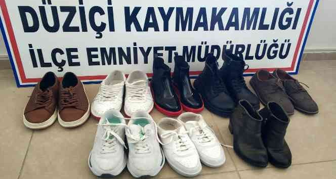 Apartmandan ayakkabı çalan hırsızlar yakalandı