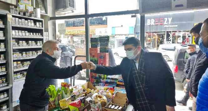 Kaymakam Tunç, Orhan Doğan Caddesindeki esnafla bir araya geldi