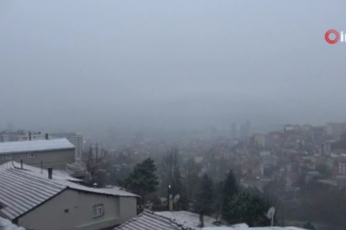 İstanbul Maltepe'de kar yağışı başladı