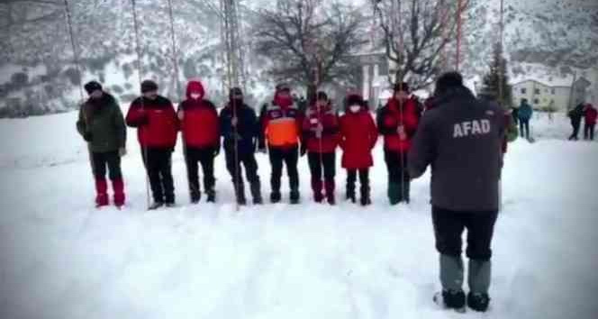 Tunceli’de çığda arama kurtarma tatbikatı