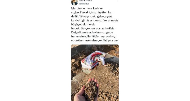 Mardin’de aşı olmayan 19 yaşındaki anne adayı Covid-19’dan hayatını kaybetti