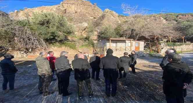 Turizm bölgesi Assos’da kaya ıslah çalışmaları sürüyor