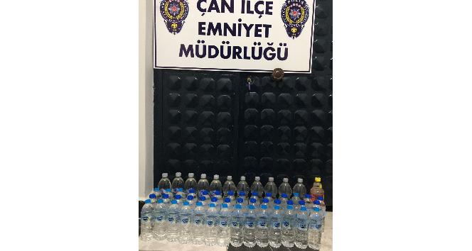 Çan’da sahte içki ele geçirildi