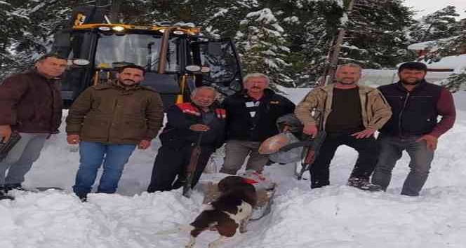 Yolu kapanan yaylada mahsur kalan 3 kişi kurtarıldı