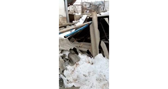 Kardan çöken deve kuşu çiftliğini nefes nefese anlattı