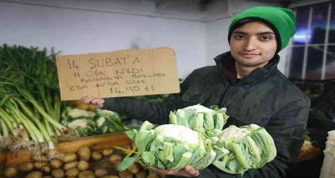 Manavdan 14 Şubat Sevgililer Günü’ne özel karnabahar indirimi