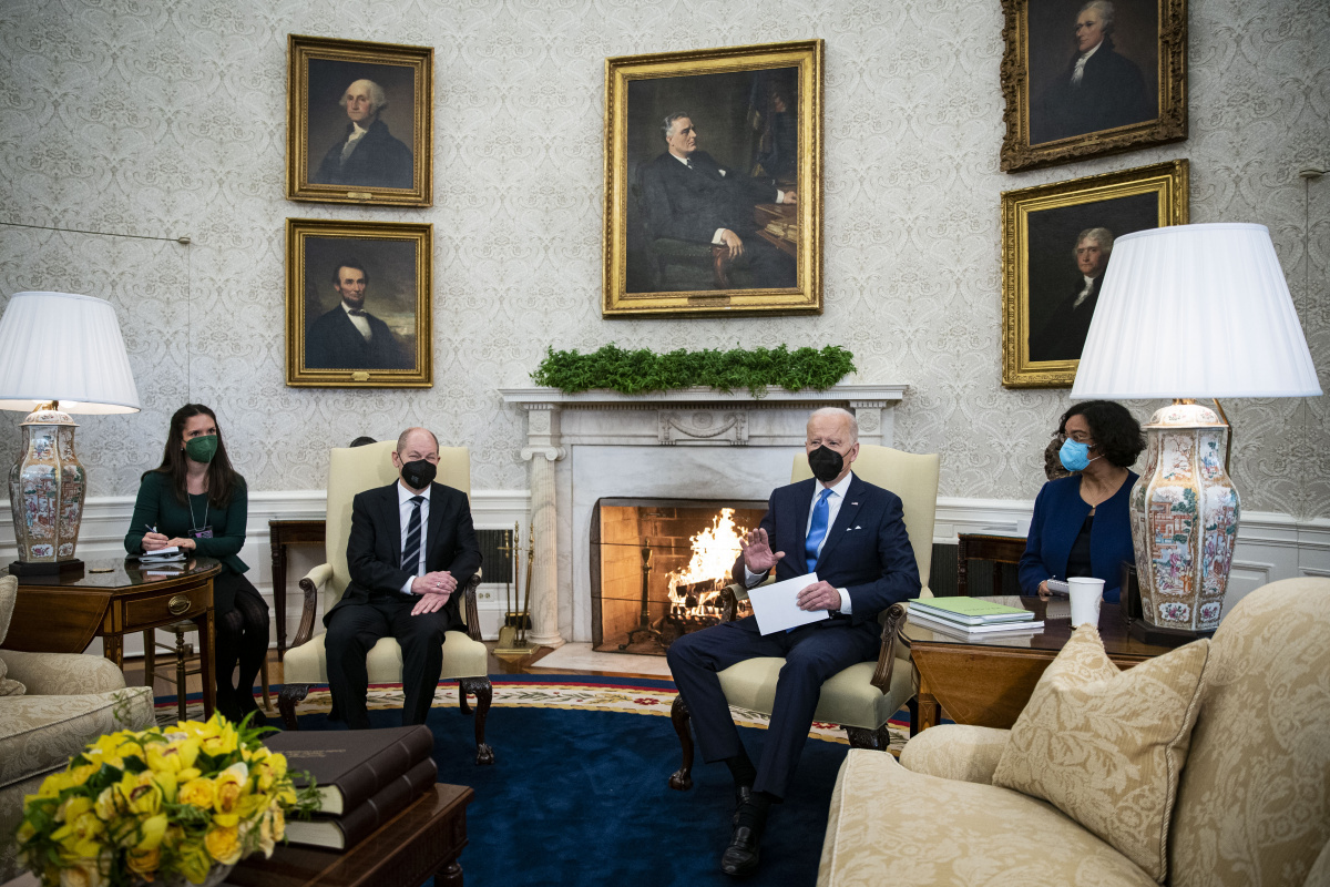 ABD Başkanı Biden, Almanya Başbakanı Scholz ile Beyaz Saray'da bir araya geldi