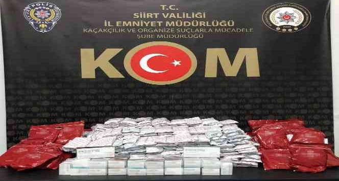 Siirt’te gümrük kaçağı tütün ele geçirildi