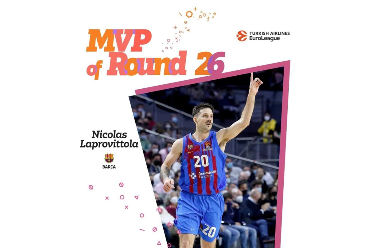 THY Euroleague&#039;de 26. haftanın MVP&#039;si Nicolas Laprovittola