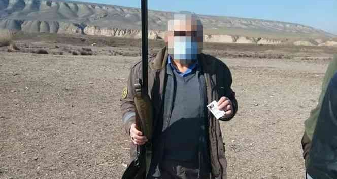 Usulsüz avlanan kişinin tüfeğine el konuldu
