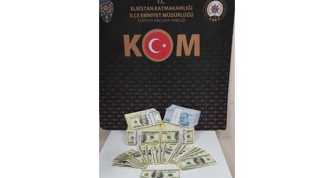 Elbistan’da, servet değerinde sahte dolar ve TL ele geçirildi