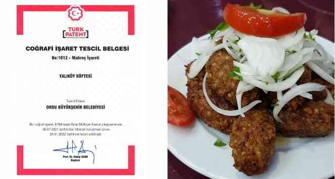 Yalıköy köftesi tescillendi