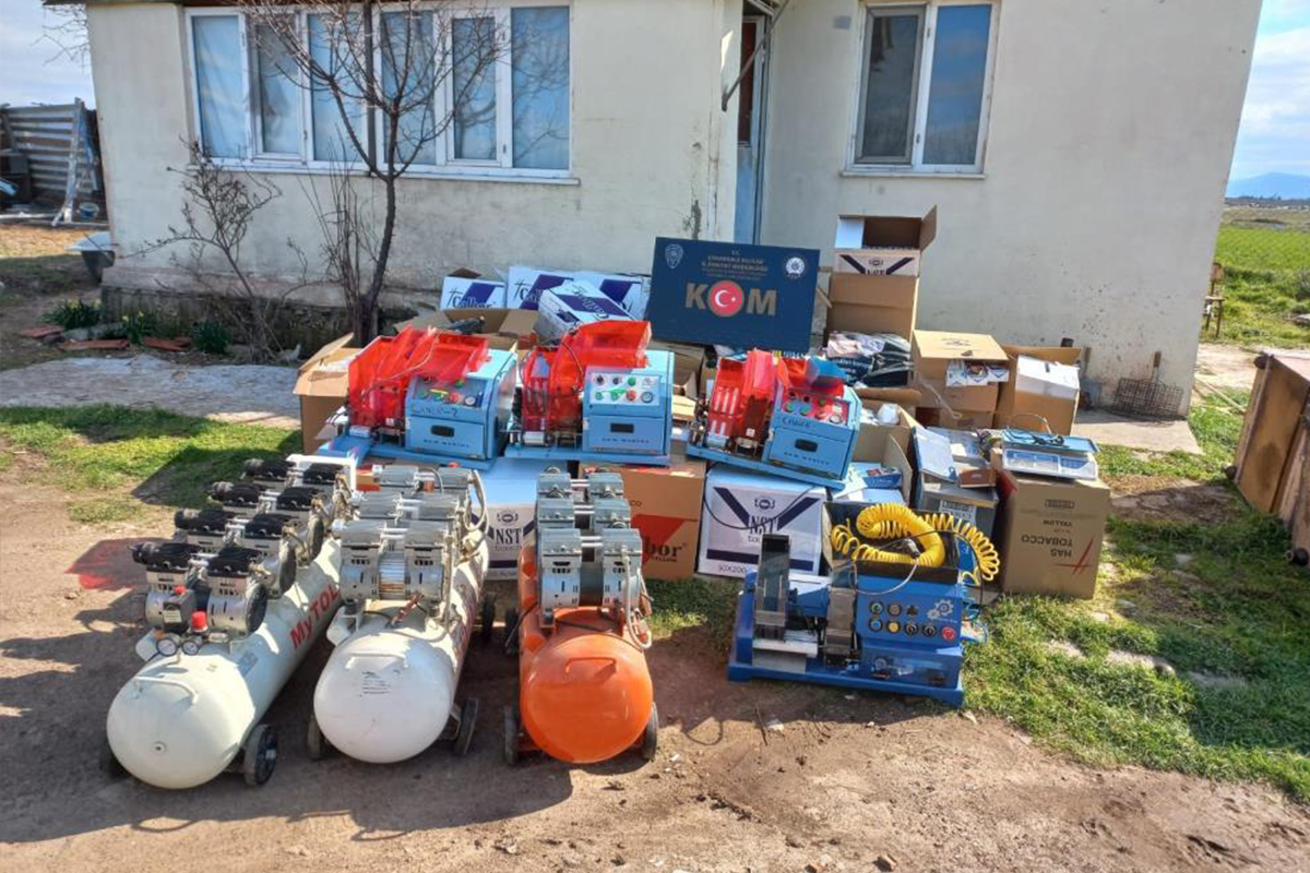 Çanakkale'de kaçak sigara operasyonu