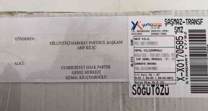 MHP Kırşehir İl Başkanı Kılıçdaroğlu’na kandil gönderdi