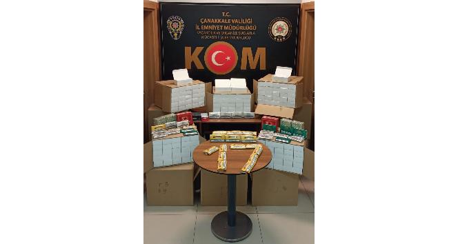 Çanakkale’de kaçak sigara operasyonu