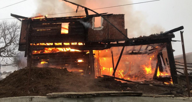 Kastamonuda yangında 1 ev küle döndü