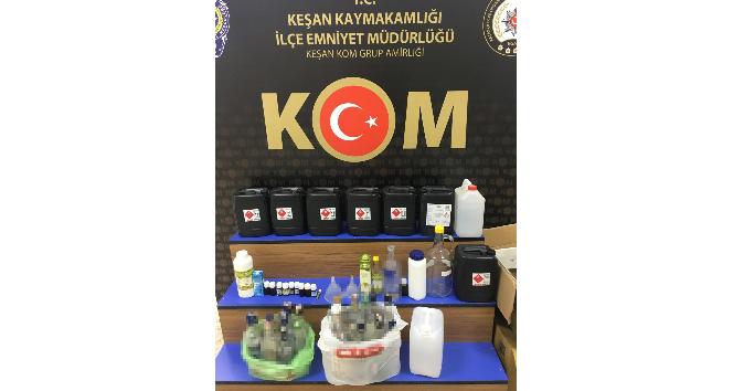 Litrelerce etil alkol ele geçirildi