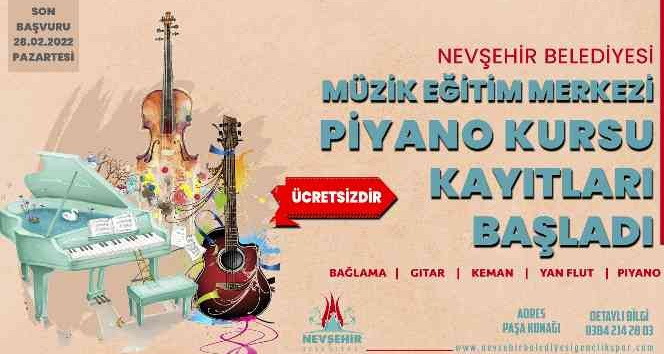 Müzik kursu kayıtları ay sonuna kadar devam ediyor