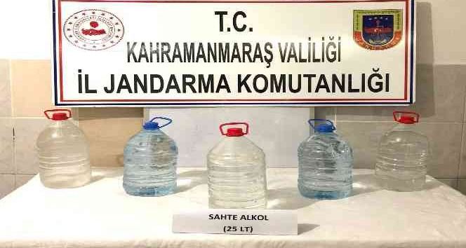 Kahramanmaraş’ta 25 litre sahte içki ele geçirildi