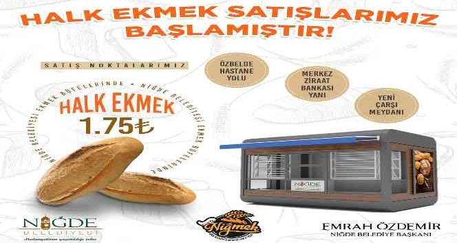 Niğde Belediyesi ekmek büfeleri hizmete alındı