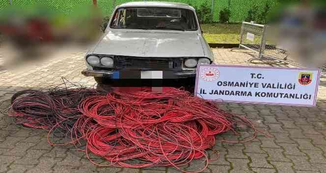 Osmaniye’de enerji kablolarını çalan şüpheli yakalandı