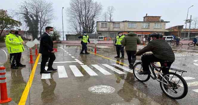 Ordu’da bisikletli öğrencilere trafik eğitimi