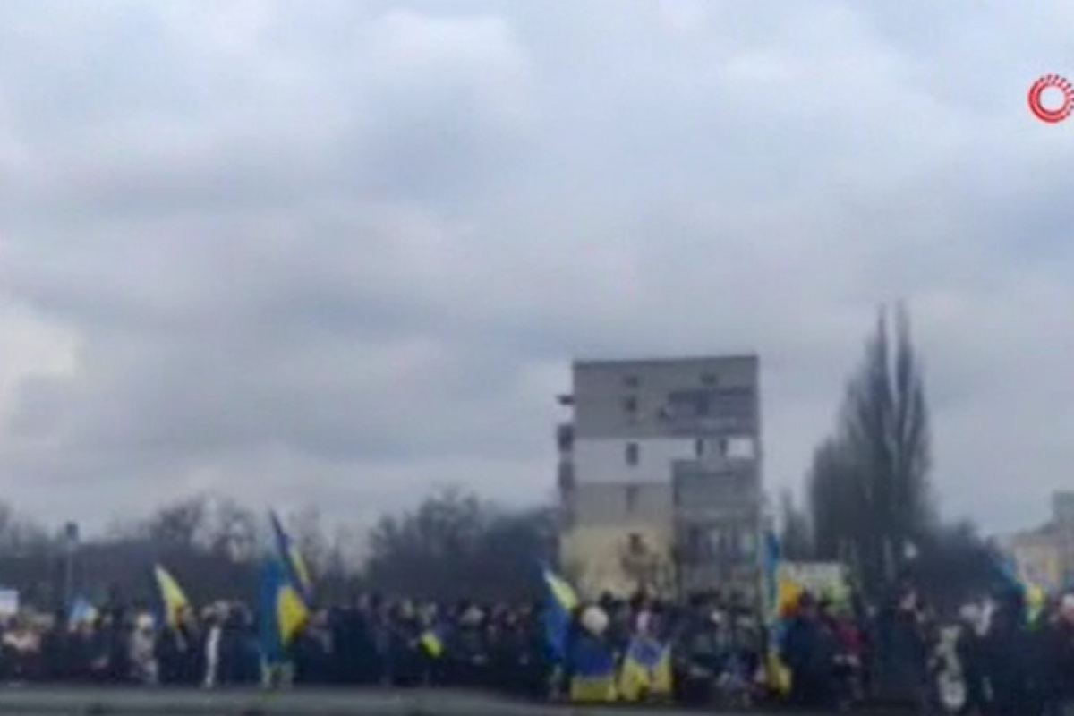 Herson’da Rusya karşıtı protesto