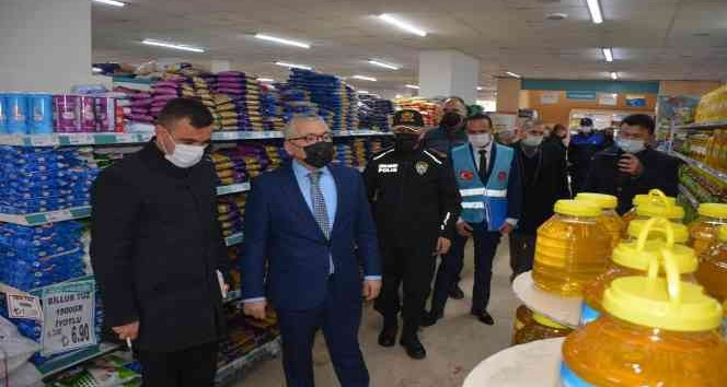 Valinin market denetiminde iki market hakkında inceleme başlatıldı