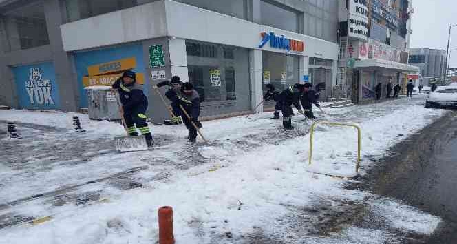 Kar yağışı Nevşehir’de etkili oldu