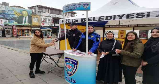 Polisten bayanlara KADES uygulaması