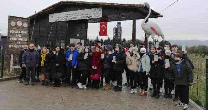 Hersek Lagünü öğrencilerin ilgi odağı oldu