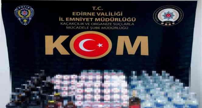 Gümrük kaçağı olduğu belirlenen 149 içki ele geçirildi