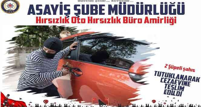 Otodan ses sitemi ve akü çalan 2 şahıs tutuklandı