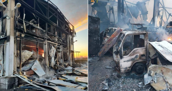 Ukraynada Gogolev köyü bombalandı