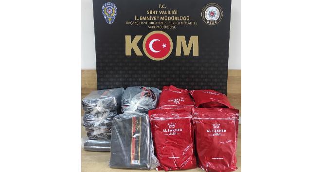 Siirt’te gümrük kaçağı tütün ele geçirildi