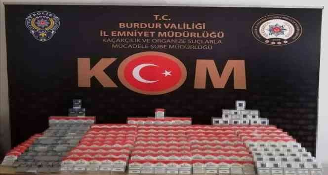 Burdur’da kaçak 550 paket sigara ele geçirildi