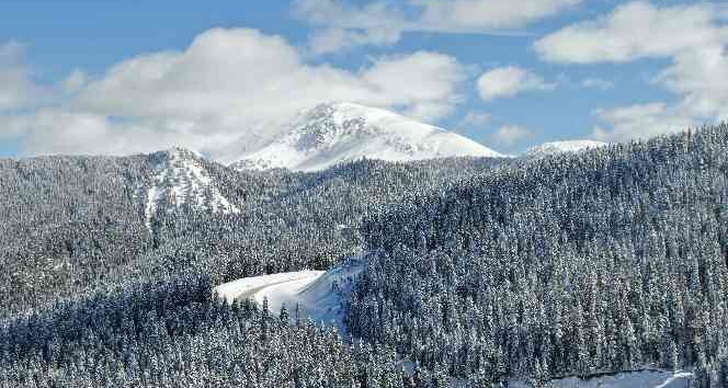 Ilgaz Dağı’nda Mart ayında mest eden kar güzelliği