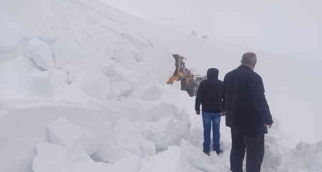 Bingöl’de yol açıldığı sırada çığ düştü