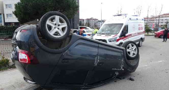 Otomobil takla attı: 1 yaralı