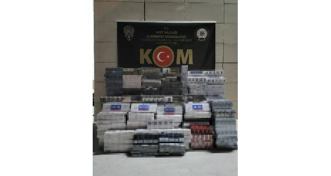 Siirt’te 7 bin 400 paket kaçak sigara ele geçirildi