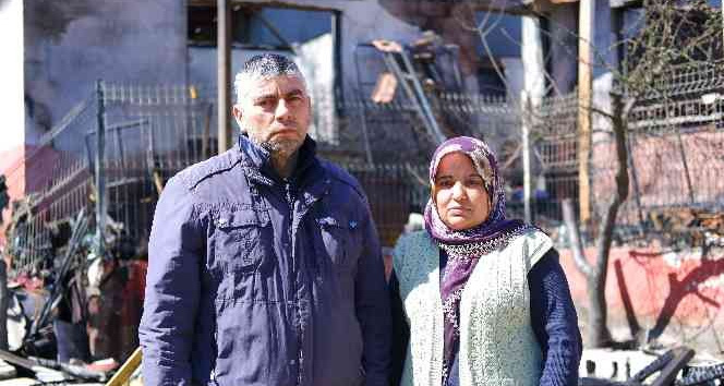 Yangında evi ve tüp bebek parası kül oldu