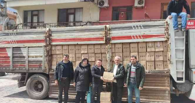 Hayırsever iş insanı 3 bin kolilik erzak yardımı