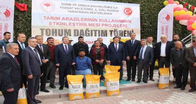 Yozgat’ta bin 50 çiftçiye yağlık ayçiçeği ve nohut tohumu dağıtıldı