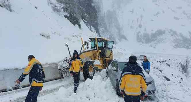 Artvin’de Mayıs ayında yağan kar 6 köyün yolunu kapattı