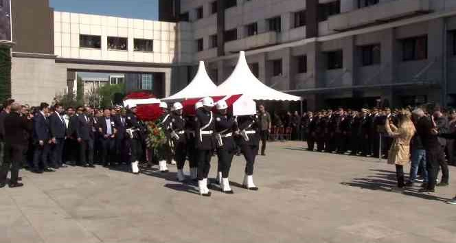 Şehit polis memuru Hüseyin Duman için İstanbul Emniyeti’nde tören
