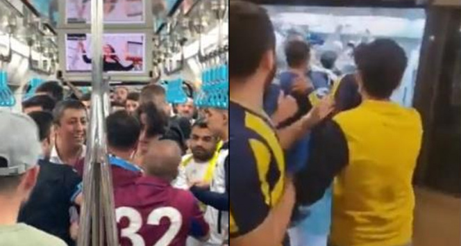 Marmarayda Fenerbahçe ve Trabzonspor taraftarları arasında kavga çıktı