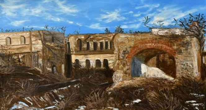 Karabağ’da yıkılan kültürel miraslar resmedildi