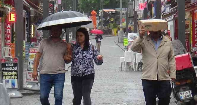 Edirne’de şiddetli yağmur