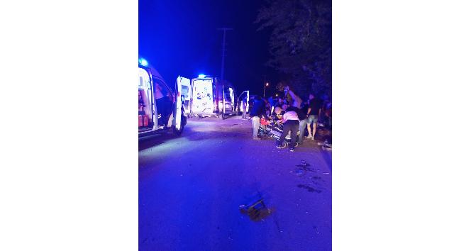 Burhaniye’de otomobil takla attı: 4 yaralı