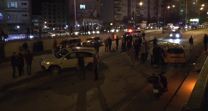 Erzurumda zincirleme trafik kazası
